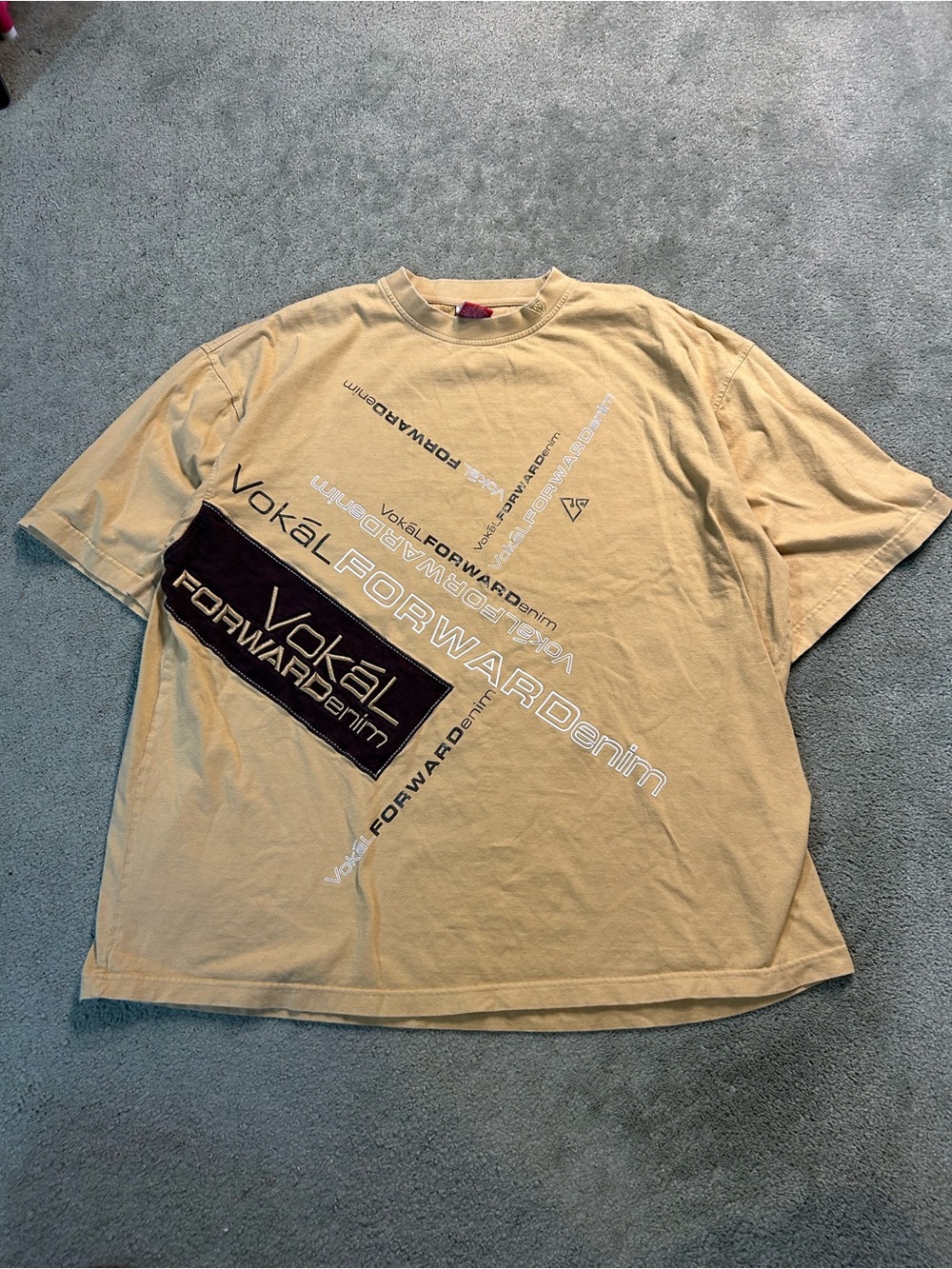 Vintage 90s Vokal Jeans Embroidered T Shirt XXL 2XL Y2K Hip Hop Rap